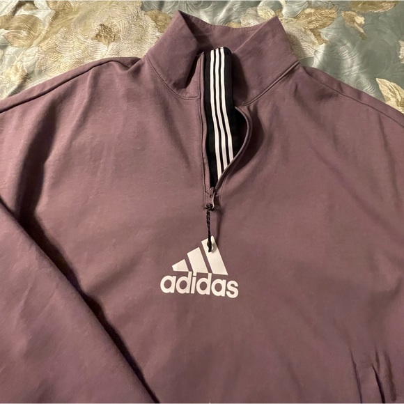 Cropped Purple Adidas Pullover - Picture 3 of 5